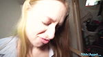 Nikki Riddle taken to a garden shed and has her wet pussy pounded by a huge cock