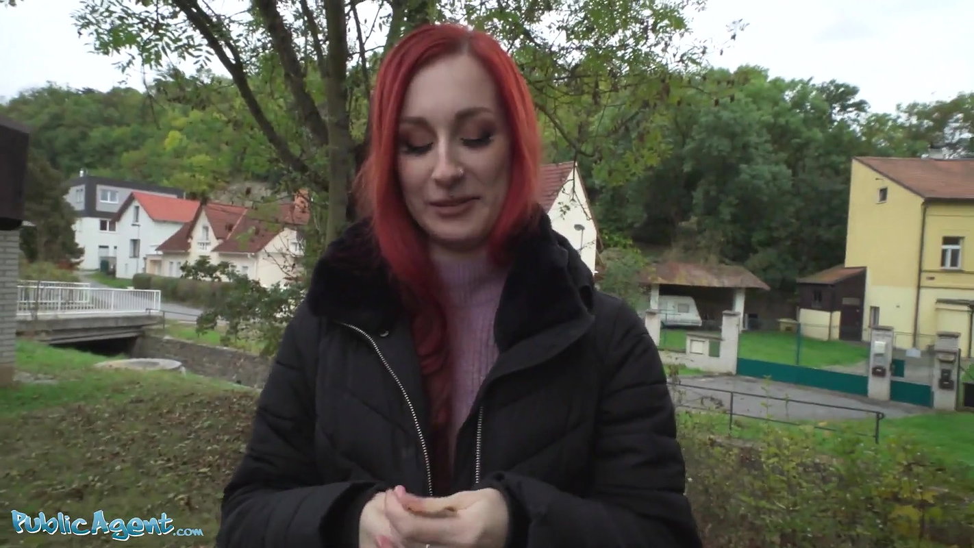 Redhead Brit Shows Off Her Pierced Tits Before Basement Fuck Creampie