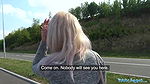 Sexy blondes public blowjob and hot car bonnet fuck