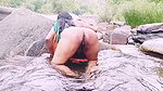 Silk Stepaunty Outdoor Bath Sex in Waterfall Telugu Dirty Talks