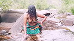 Silk Stepaunty Outdoor Bath Sex in Waterfall Telugu Dirty Talks
