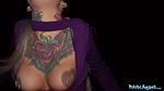 Sexy tattooed horny minx night time fuck and facial