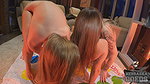 Angelica, Kristina & Melonie – Naked Twister Melonie Kristina And Queen Play With Eachother Interesting Stretchings