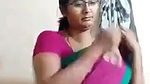 Beautiful chasmish bhabhi removing sari in bathroom