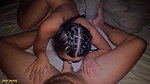EPIC Amateur THREESOME W Double Blowjob Blue Eyes And Asian