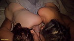 EPIC Amateur THREESOME W Double Blowjob Blue Eyes And Asian