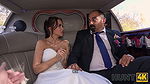 Random passerby scores luxurious bride in the wedding limo