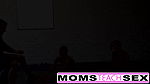 Step Mom teaches Step daughter her first time threesome