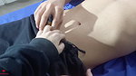 After a long day my very horny stepsister comes to my room to fuck her very hard.