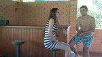 My stepsister almost discovered me but because of how horny she was I convinced her to fuck her very hard.