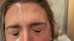 Girlfriend ruins her makeup with BF’s cum