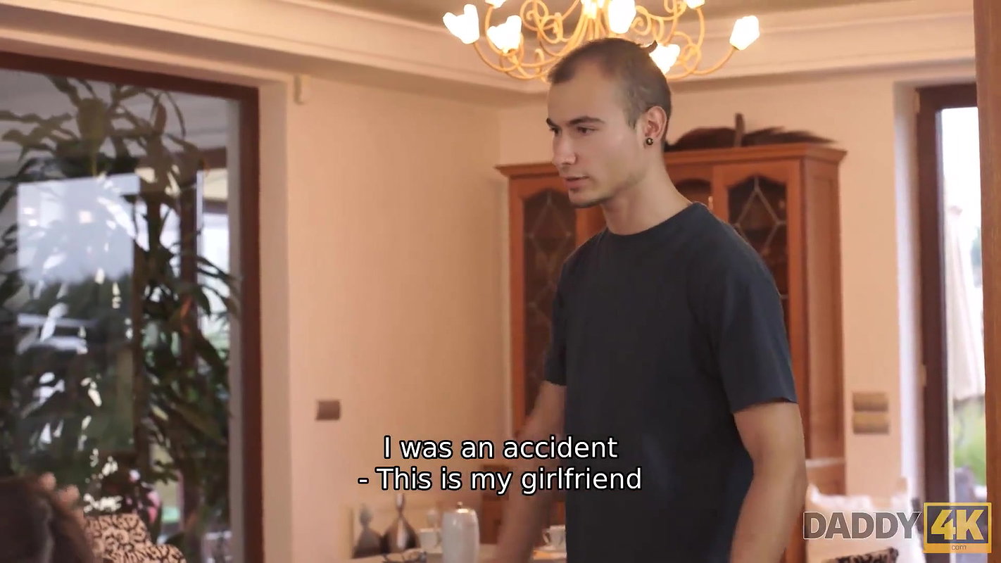Experienced man penetrates sons girlfriend with hard penis