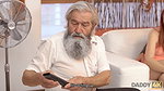 Tender girl likes a lot to be caressed by bearded senior