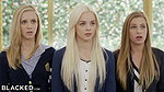 BLACKED Preppy Girl Threesome Get Three BBCs