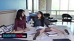 Nerdy Step Daughters Alex Coal & Leda Lotharia Get Their Glasses Covered With Cum – DaughterSwap