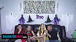 Step Daughters In Costumes Dani Blu & Bailey Base Bang Their Step Dads On Halloween – DaughterSwap