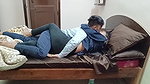 Superhot Desi couple mindblowing passionate wild kiss boob rub dry hump