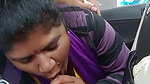 Giving blowjob inside car