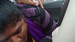 Giving blowjob inside car