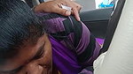 Giving blowjob inside car