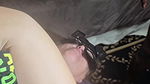 Black cock jerking off & cum in mouth, big ass milf swallowing cum