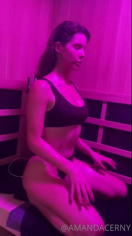 Amanda Cerny Bikini Sauna Stretching OnlyFans Video Leaked