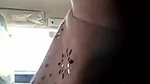Showing her huge ass inside car with clear hindi talking