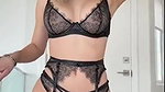 Natalie Roush See Through Sheer Black Lingerie Video Leaked