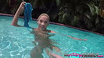 Hot Blonde Stepsister Khloe Fucks Brother in the Pool