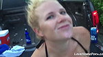 Blonde MILF fucked by two guys and got facials