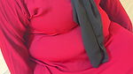 Fucking a Chubby Muslim mother-in-law wearing a red burqa & Hijab