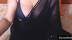 Desi sexy bhabhi in black saree