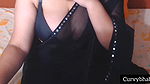 Desi sexy bhabhi in black saree