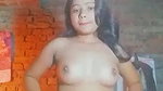 Village wife open her dress