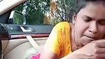 Blowjob inside car