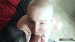 Almost bald beauty Riley Nixon swallows the load after fuck