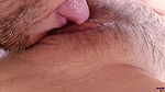Extreme Close-Up With Clitoris! Eating Squirting Unshaven Wet Pussy