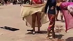 Aunty Lifting Saree Outdoor Captured Hidenly