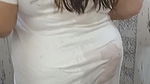 Desi Bbw Chubby Bath Show White See-through Top