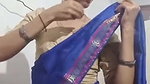 Beautiful girl stripping sari