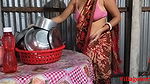 Village kitchen room sex in step mother