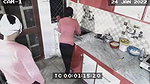 Owner and maid caught in cctv