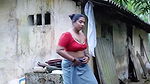 Unknown malayali model hot sizziling show in red blouse