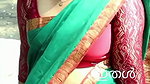malayali vlogger Ashitha Vinod Sexy big dep navel in green saree