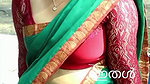 malayali vlogger Ashitha Vinod Sexy big dep navel in green saree