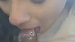 Unfaithful Coworker Showing Her Mouth Skills to Her Black Lover