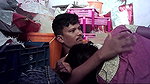 Indian wife and husband romantic kissing