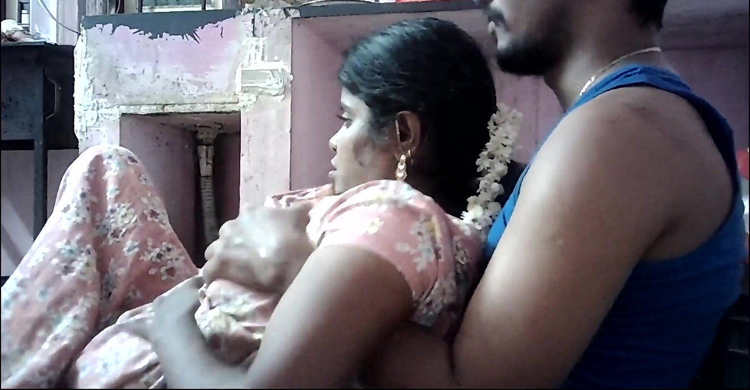 Indian wife kissing on and boobs pressing123