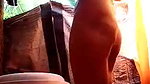 Village babe strip pussy show before bath