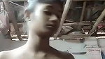 Village girl making video for lover